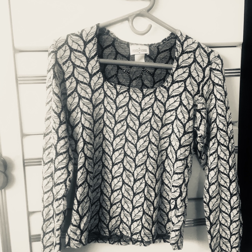 Black and grey blouse